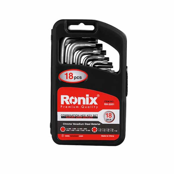 ronix-RH-2051-1 آلن ترکیبی 18 عددی کوتاه رونیکس مدل RH-2051