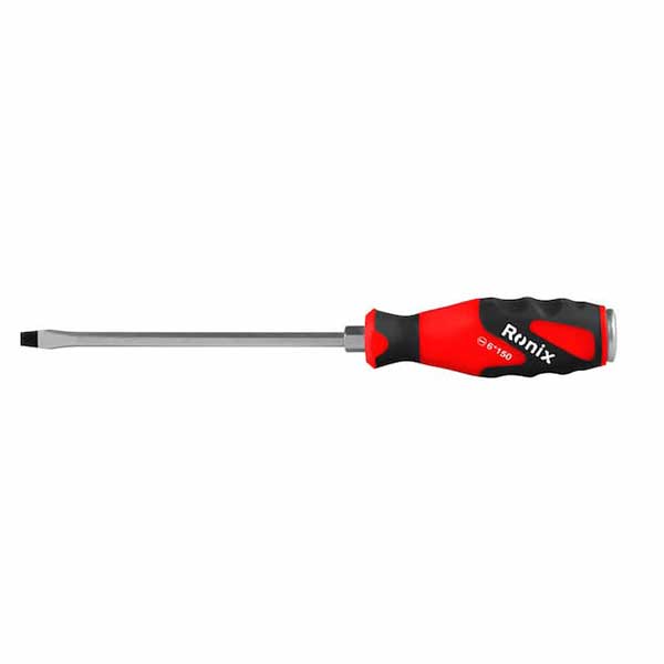 ronix-RH-2968-1 پیچ گوشتی تکی دسته TPR ضربه خور 150×6 دوسو رونیکس مدل RH-2968