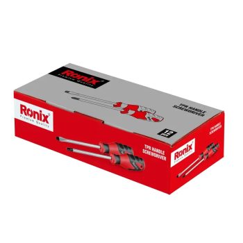پیچ گوشتی تکی دسته TPR ضربه خور 150×6 دوسو رونیکس مدل RH-2968